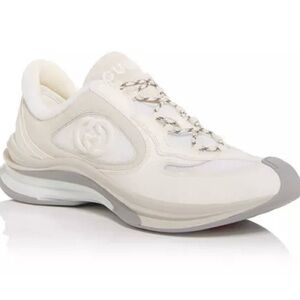 ✅“Gucci” GG Low Top Leather, Suede and Fabric Sneakers, unisex